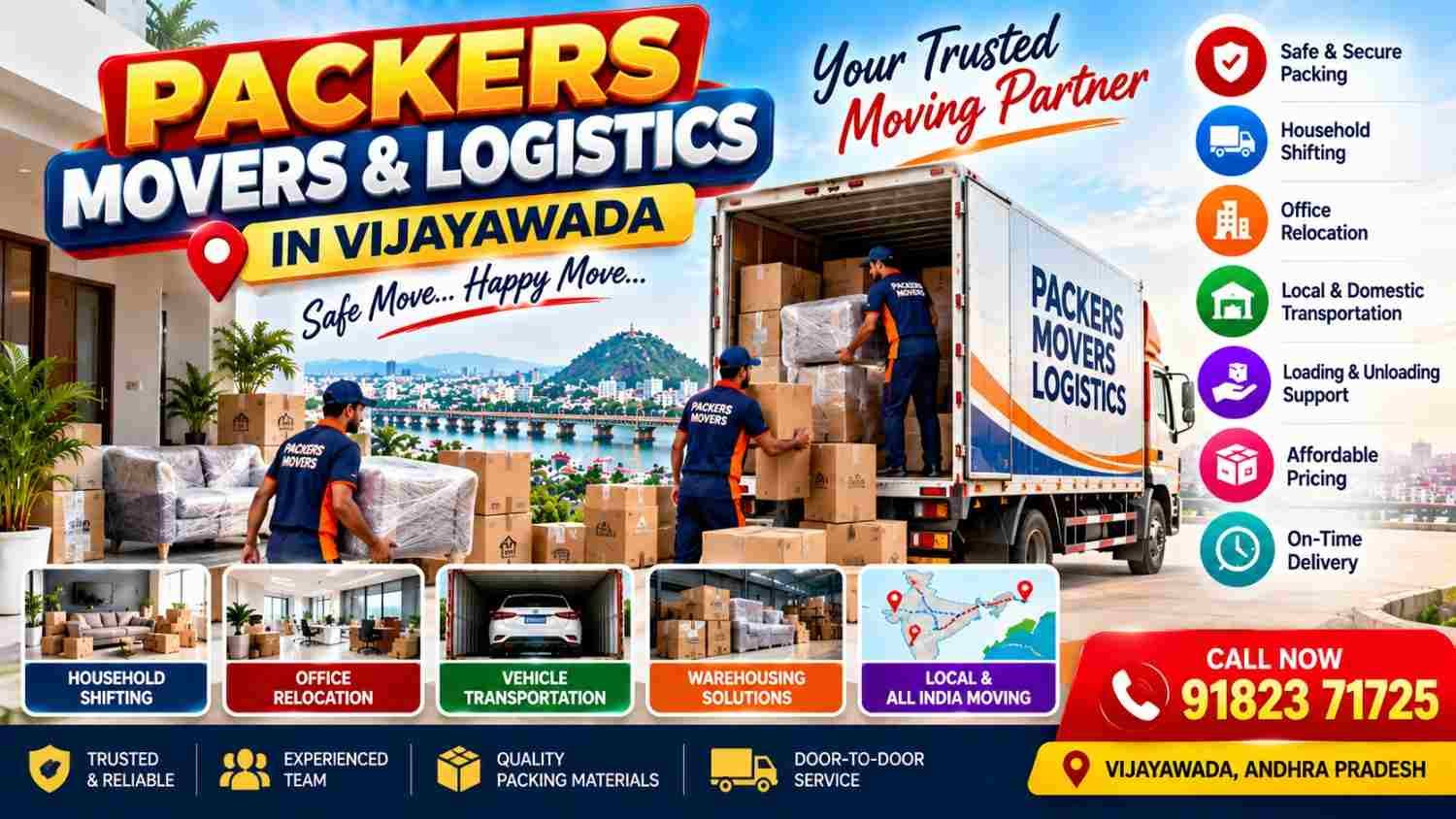 PACKERS, MOVERS & LOGISTICS IN VIJAYAWADA